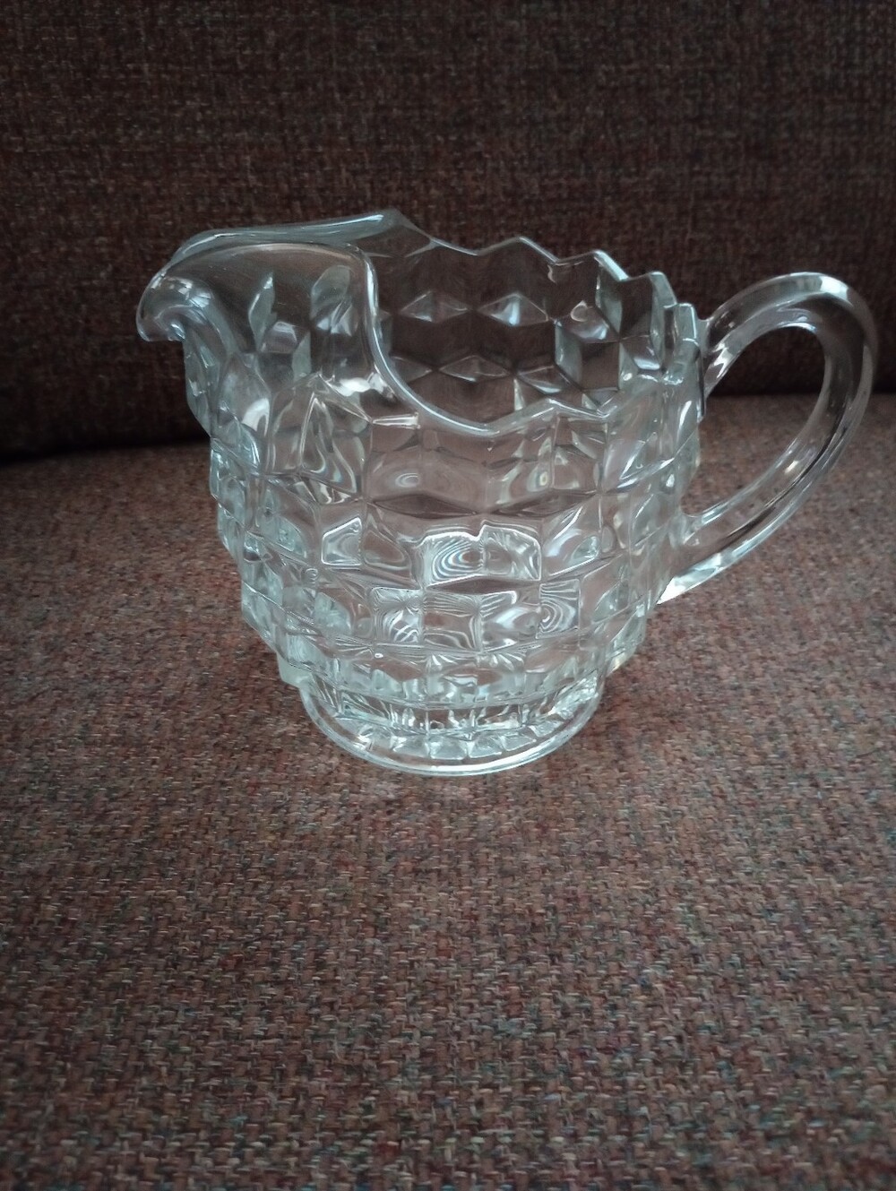 Fostoria American Cubist Elegant Glass Ice Lip 48 Oz Pitcher/Jug